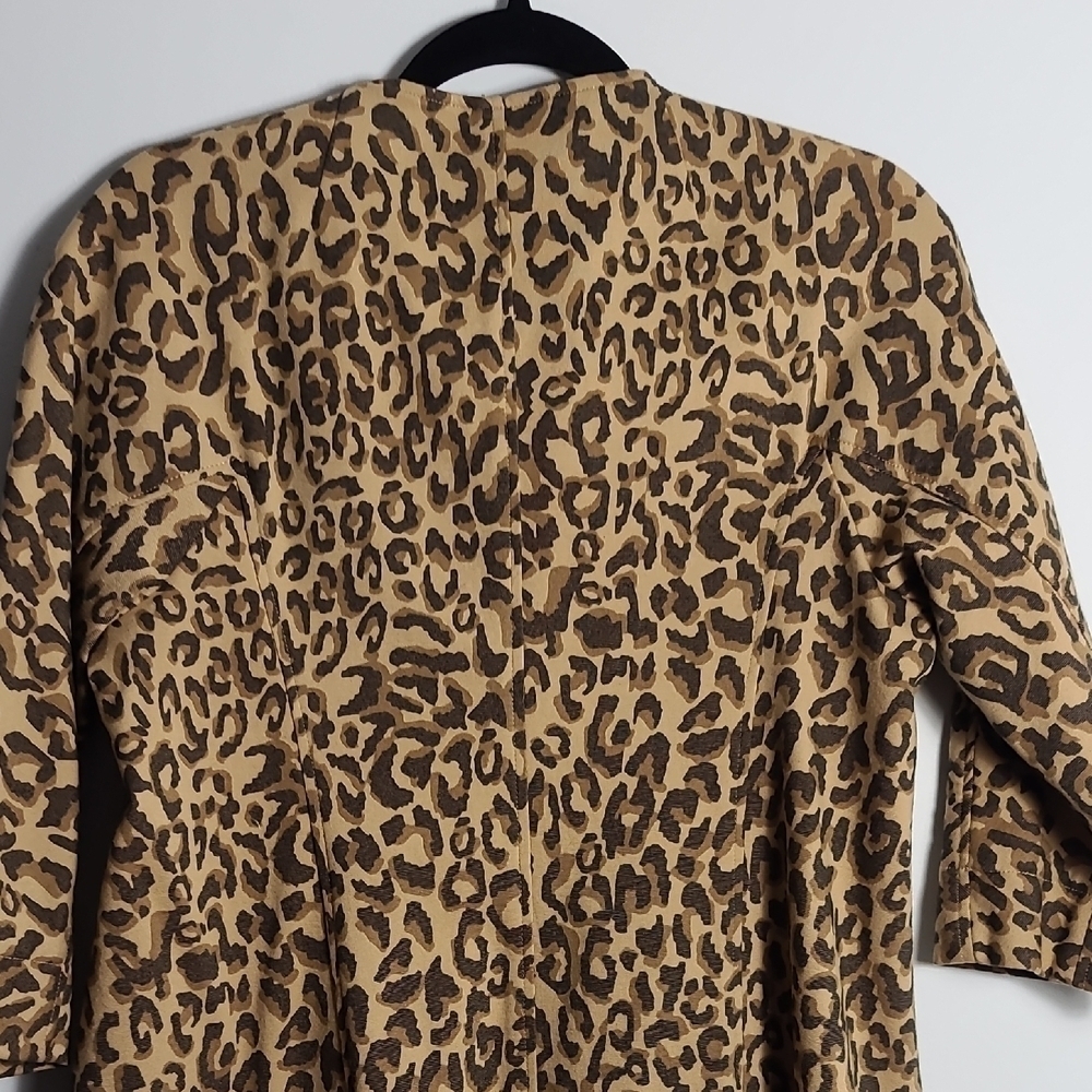 CAROL ANDERSON By Invitation Leopard Print Jacket 3/4 Sleeve w/Pockets Size XS - Picture 15 of 16